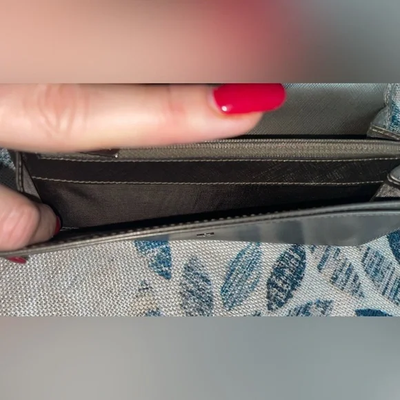 EUC, Salvatore Ferragamo, Gancini-Buckle, Gray/Silver Leather Long Wallet